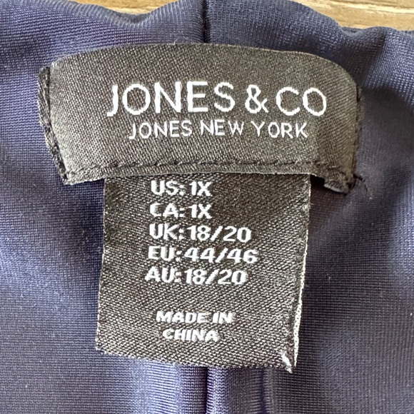 Women’s Jones New York Navy Cropped Leggings Size 1X - Picture 2 of 4